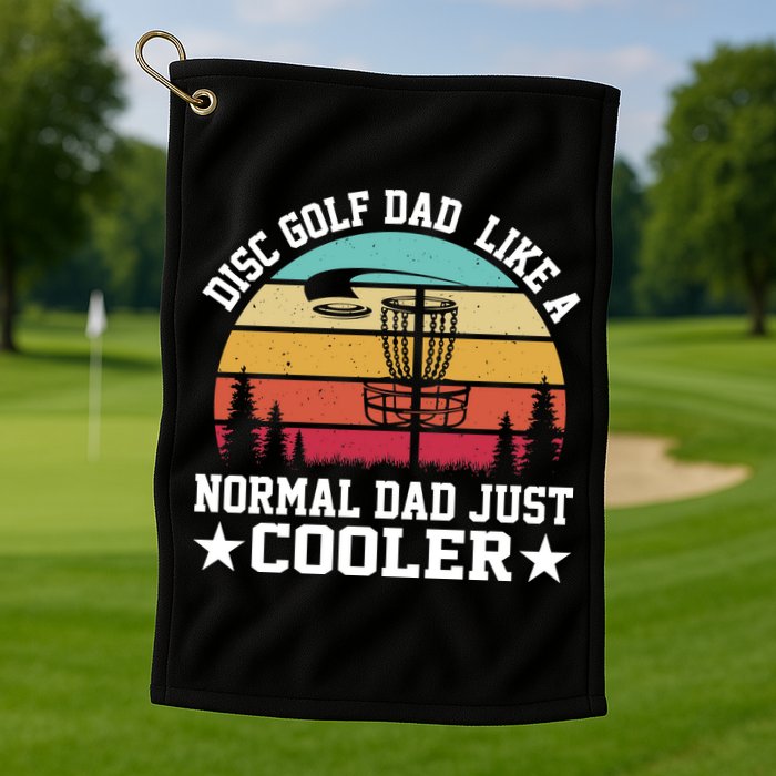 Retro Disc Golf Dad Like Normal Dad Just Cooler Frisbee Golf Towel
