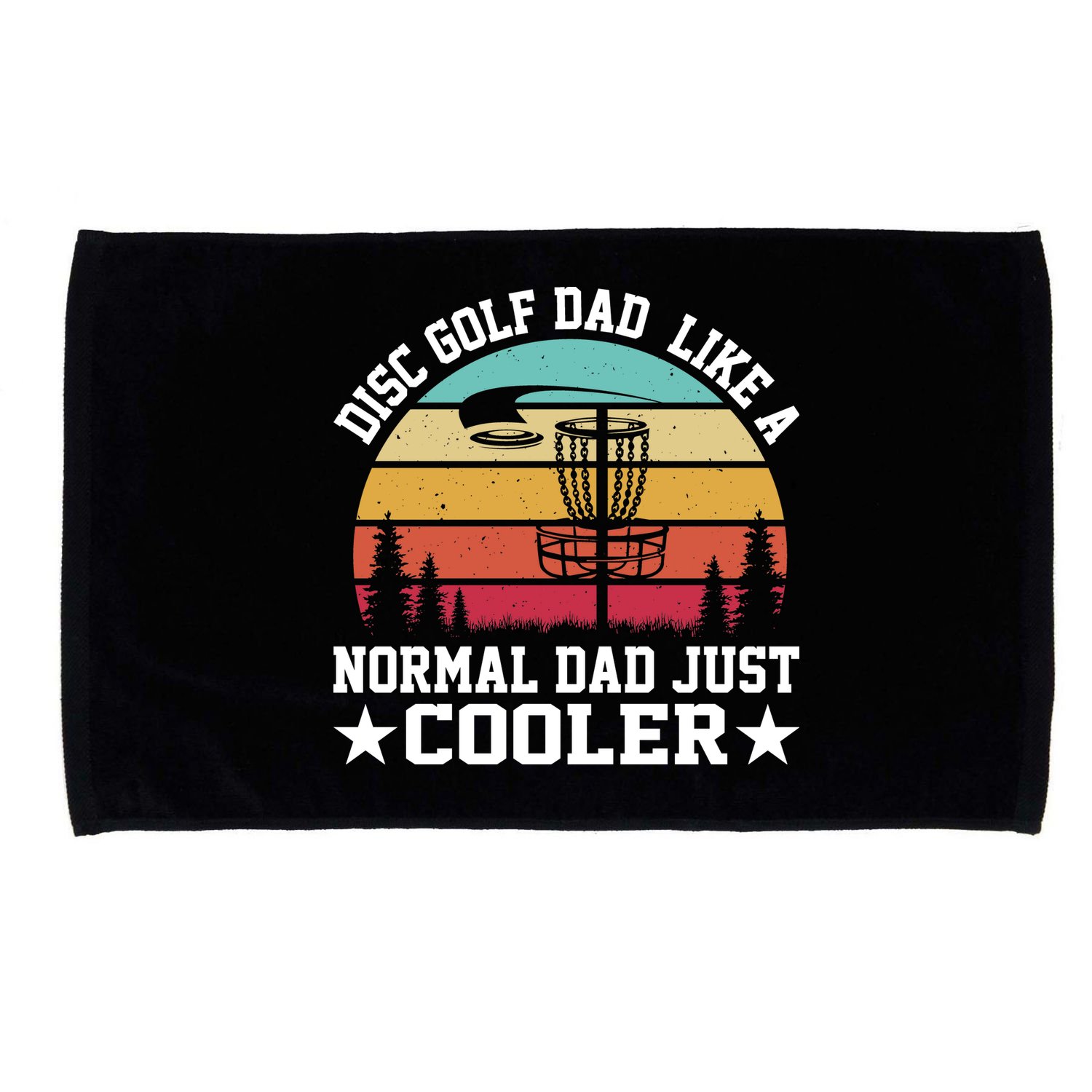 Retro Disc Golf Dad Like Normal Dad Just Cooler Frisbee Microfiber Hand Towel