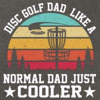 Retro Disc Golf Dad Like Normal Dad Just Cooler Frisbee Cotton Canvas Backpack