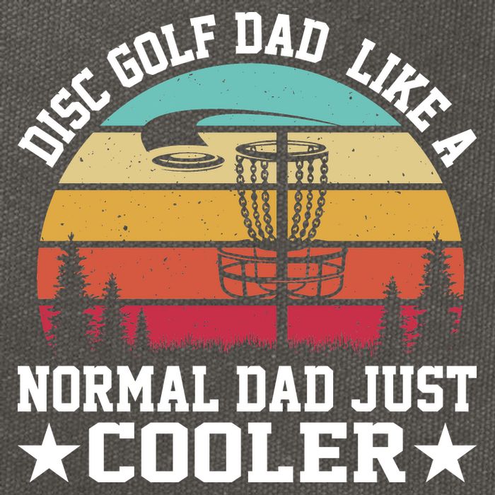 Retro Disc Golf Dad Like Normal Dad Just Cooler Frisbee Cotton Canvas Backpack