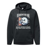 Reformation Day Ghost Halloween Spooky Season Baptist Performance Fleece Hoodie