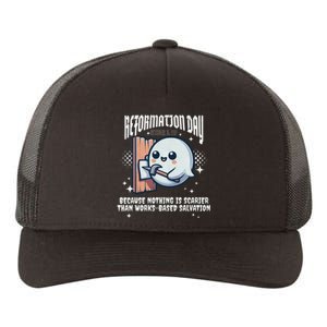 Reformation Day Ghost Halloween Spooky Season Baptist Yupoong Adult 5-Panel Trucker Hat