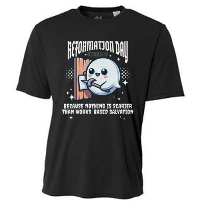 Reformation Day Ghost Halloween Spooky Season Baptist Cooling Performance Crew T-Shirt