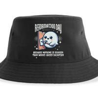 Reformation Day Ghost Halloween Spooky Season Baptist Sustainable Bucket Hat