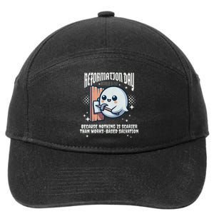 Reformation Day Ghost Halloween Spooky Season Baptist 7-Panel Snapback Hat