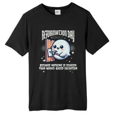 Reformation Day Ghost Halloween Spooky Season Baptist Tall Fusion ChromaSoft Performance T-Shirt