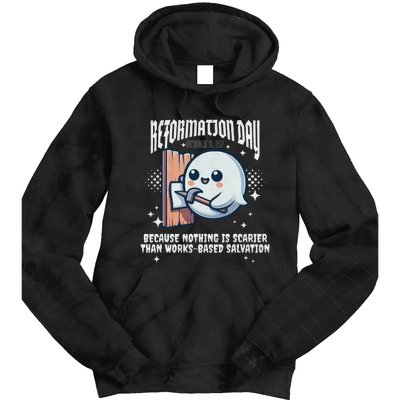 Reformation Day Ghost Halloween Spooky Season Baptist Tie Dye Hoodie