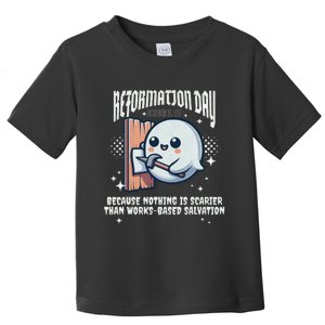 Reformation Day Ghost Halloween Spooky Season Baptist Toddler T-Shirt