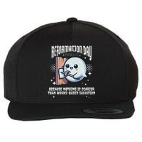 Reformation Day Ghost Halloween Spooky Season Baptist Wool Snapback Cap