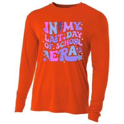 Retro Disco Groovy Hello Summer In My Last Day Of School Era Cooling Performance Long Sleeve Crew