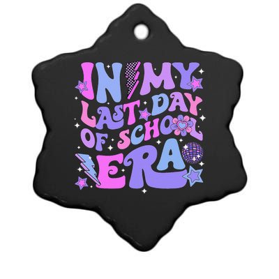 Retro Disco Groovy Hello Summer In My Last Day Of School Era Ceramic Star Ornament