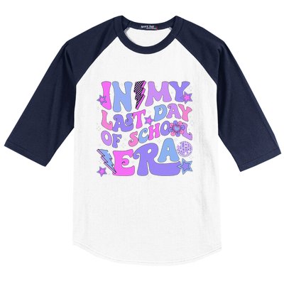 Retro Disco Groovy Hello Summer In My Last Day Of School Era Baseball Sleeve Shirt