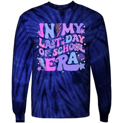 Retro Disco Groovy Hello Summer In My Last Day Of School Era Tie-Dye Long Sleeve Shirt