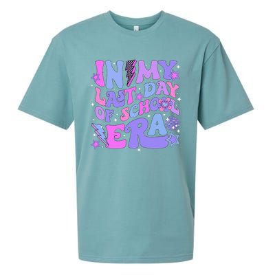 Retro Disco Groovy Hello Summer In My Last Day Of School Era Sueded Cloud Jersey T-Shirt