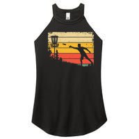 Retro Disc Golf Funny Hit Trees and Curse Disc Golf Women's Perfect Tri Rocker Tank