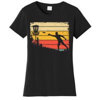 Retro Disc Golf Funny Hit Trees and Curse Disc Golf Women's T-Shirt