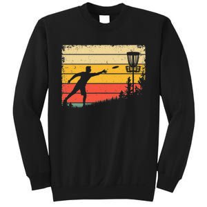 Retro Disc Golf Funny Hit Trees and Curse Disc Golf Sweatshirt