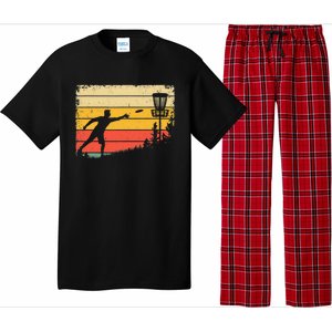 Retro Disc Golf Funny Hit Trees and Curse Disc Golf Pajama Set