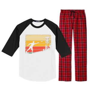 Retro Disc Golf Funny Hit Trees and Curse Disc Golf Raglan Sleeve Pajama Set