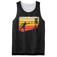 Retro Disc Golf Funny Hit Trees and Curse Disc Golf Mesh Reversible Basketball Jersey Tank