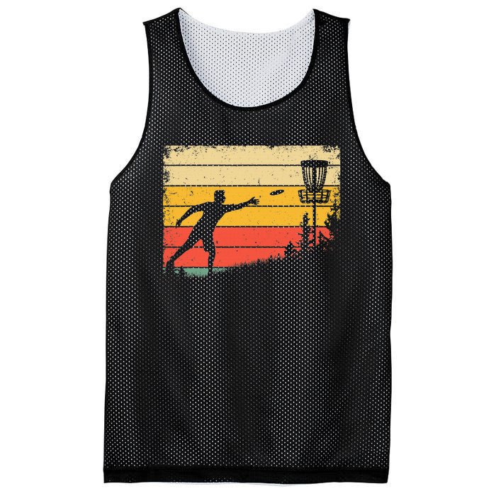 Retro Disc Golf Funny Hit Trees and Curse Disc Golf Mesh Reversible Basketball Jersey Tank