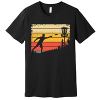 Retro Disc Golf Funny Hit Trees and Curse Disc Golf Premium T-Shirt