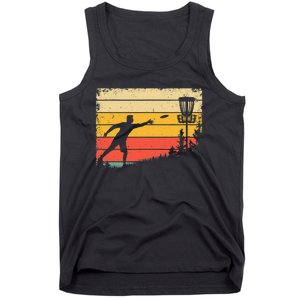 Retro Disc Golf Funny Hit Trees and Curse Disc Golf Tank Top