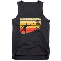 Retro Disc Golf Funny Hit Trees and Curse Disc Golf Tank Top