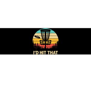 Retro Disc Golf Funny Hit Trees and Curse Disc Golf Bumper Sticker