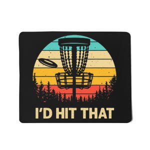 Retro Disc Golf Funny Hit Trees and Curse Disc Golf Mousepad