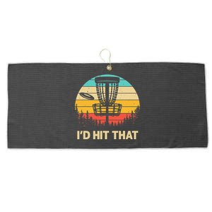 Retro Disc Golf Funny Hit Trees and Curse Disc Golf Large Microfiber Waffle Golf Towel