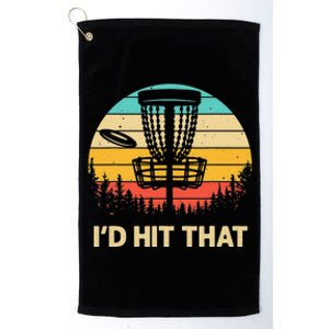 Retro Disc Golf Funny Hit Trees and Curse Disc Golf Platinum Collection Golf Towel