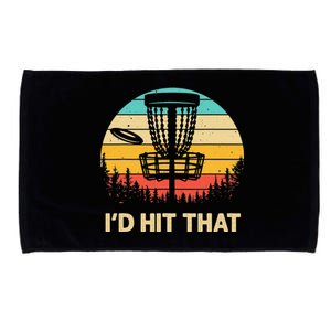 Retro Disc Golf Funny Hit Trees and Curse Disc Golf Microfiber Hand Towel