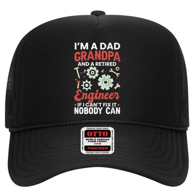 Retired Dad Grandpa Engineer Funny Engineering Graphic Gift Trucker Hat