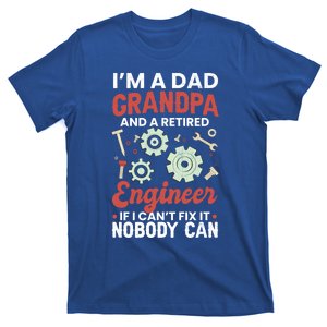 Retired Dad Grandpa Engineer Funny Engineering Graphic Gift T-Shirt