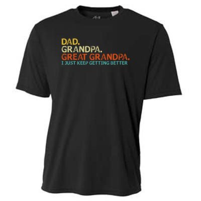 Retro Dad Grandpa Great Grandpa Fathers Day Funny Cooling Performance Crew T-Shirt