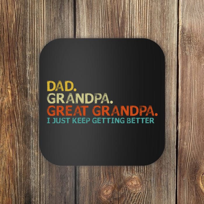 Retro Dad Grandpa Great Grandpa Fathers Day Funny Coaster