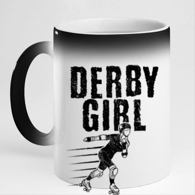 Roller Derby Girl Funny For Girl Who Dont Play Nice 11oz Black Color Changing Mug