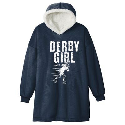 Roller Derby Girl Funny For Girl Who Dont Play Nice Hooded Wearable Blanket