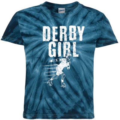 Roller Derby Girl Funny For Girl Who Dont Play Nice Kids Tie-Dye T-Shirt