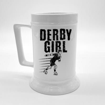 Roller Derby Girl Funny For Girl Who Dont Play Nice Beer Stein