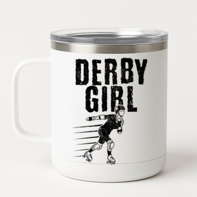 Roller Derby Girl Funny For Girl Who Dont Play Nice 12 oz Stainless Steel Tumbler Cup