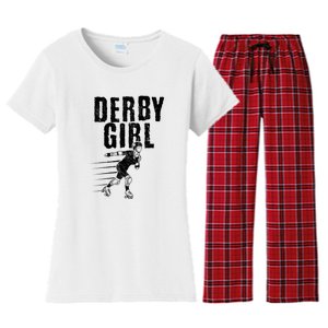 Roller Derby Girl Funny For Girl Who Dont Play Nice Women's Flannel Pajama Set