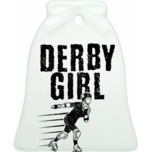 Roller Derby Girl Funny For Girl Who Dont Play Nice Ceramic Bell Ornament