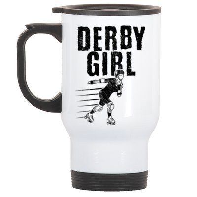 Roller Derby Girl Funny For Girl Who Dont Play Nice Stainless Steel Travel Mug