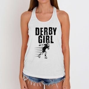 Roller Derby Girl Funny For Girl Who Dont Play Nice Women's Knotted Racerback Tank