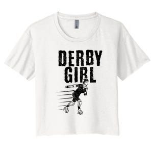 Roller Derby Girl Funny For Girl Who Dont Play Nice Women's Crop Top Tee