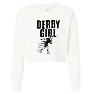 Roller Derby Girl Funny For Girl Who Dont Play Nice Cropped Pullover Crew