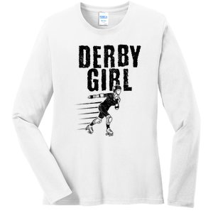 Roller Derby Girl Funny For Girl Who Dont Play Nice Ladies Long Sleeve Shirt