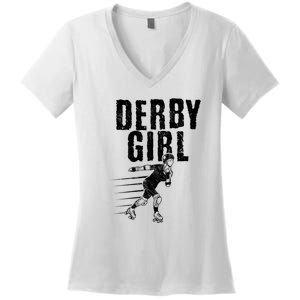 Roller Derby Girl Funny For Girl Who Dont Play Nice Women's V-Neck T-Shirt